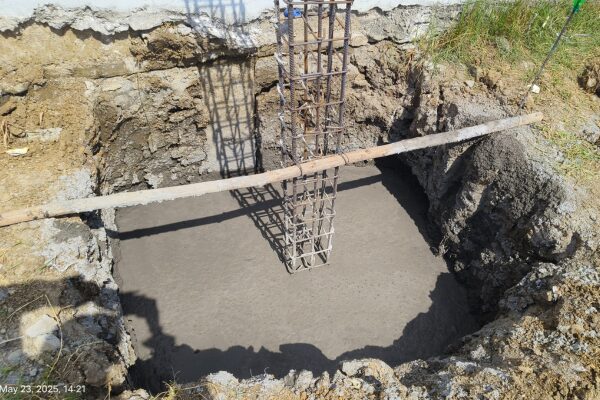 Elegant villa construction with modern exterior elevation and landscaping
