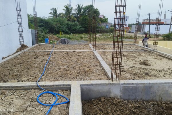 Stylish premium house construction with durable building materials