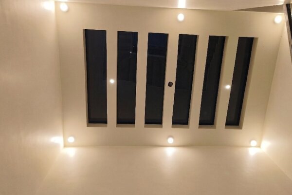 Professional exterior painting work for commercial building facade