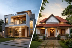 contemporary vs traditional house architecture