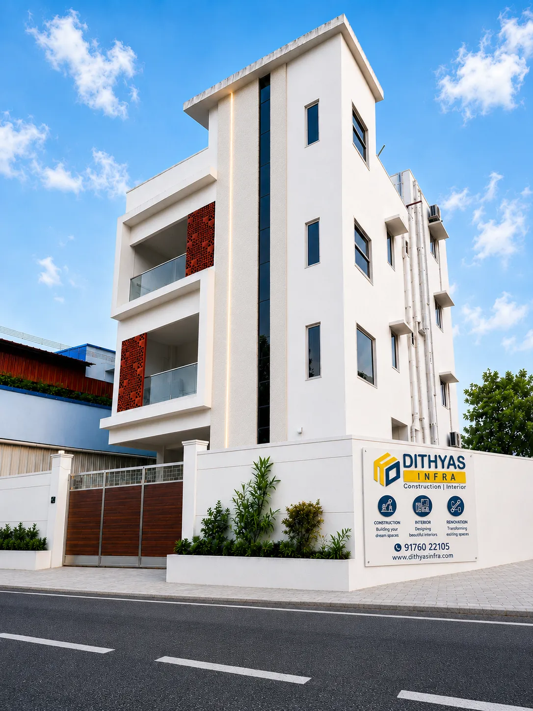 Beautiful newly constructed independent house with premium finishes and modern architectural design.