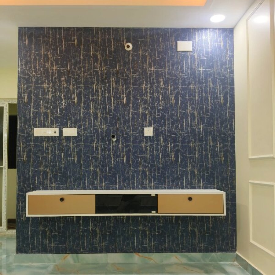 Contemporary wallpaper pattern for modern bedroom interior walls