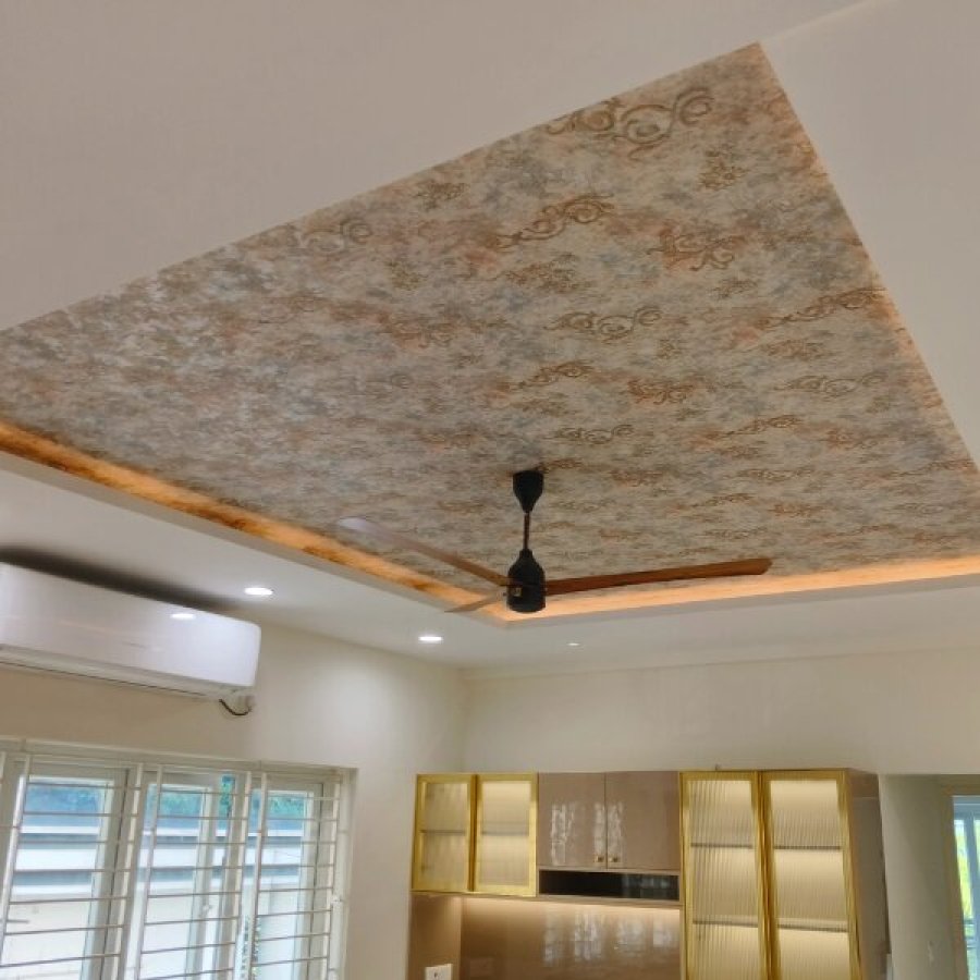 Sophisticated wallpaper decor for premium living room interiors