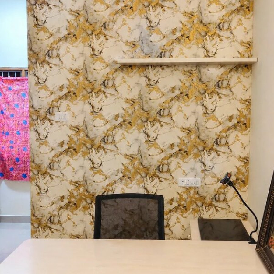 Floral patterned wallpaper adding elegance to interior wall spaces
